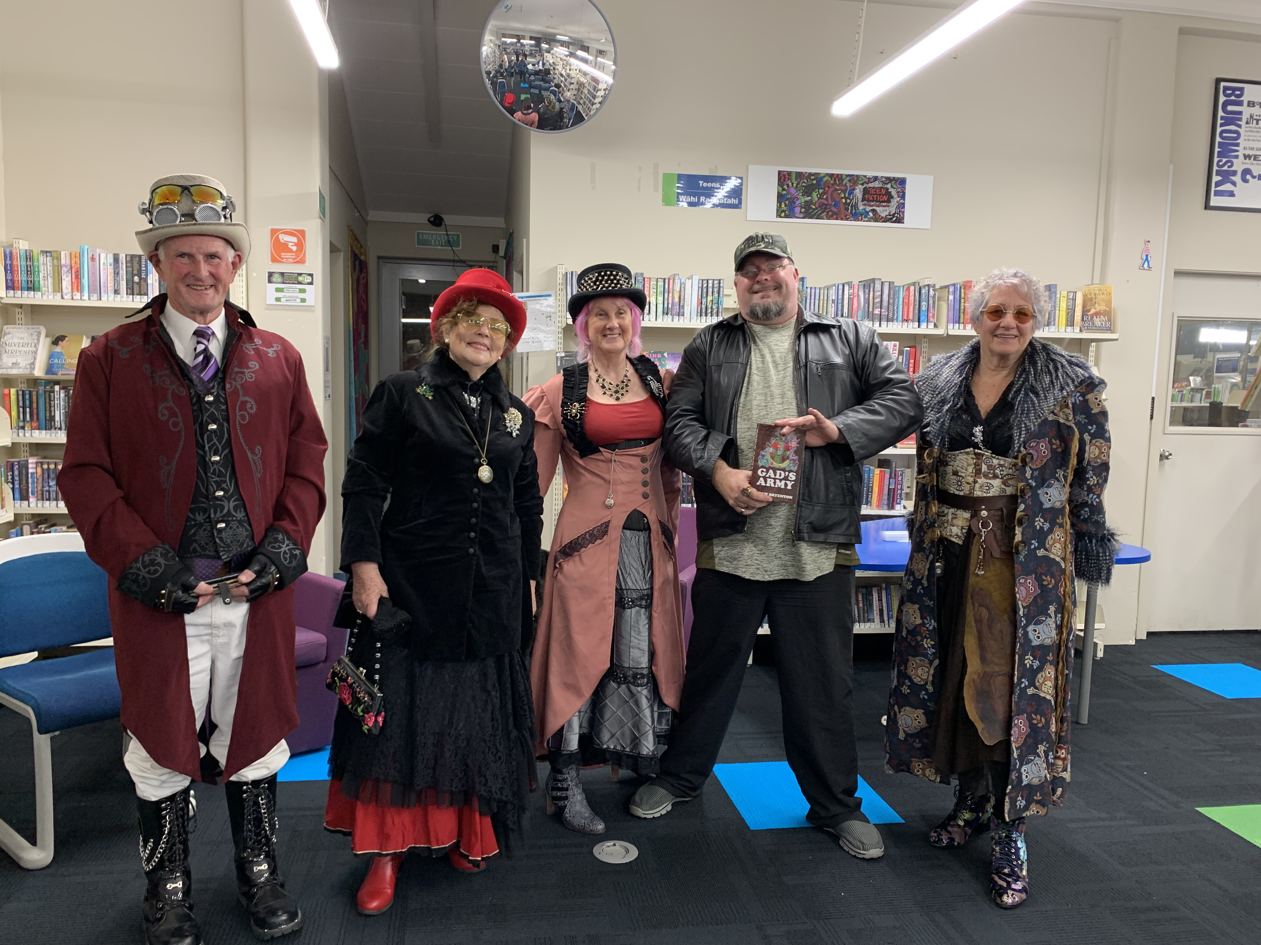 Andy Bryenton with Dargaville Steampunk group